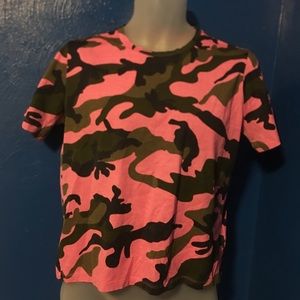 Valentino Camouflage Print Studded Shirt